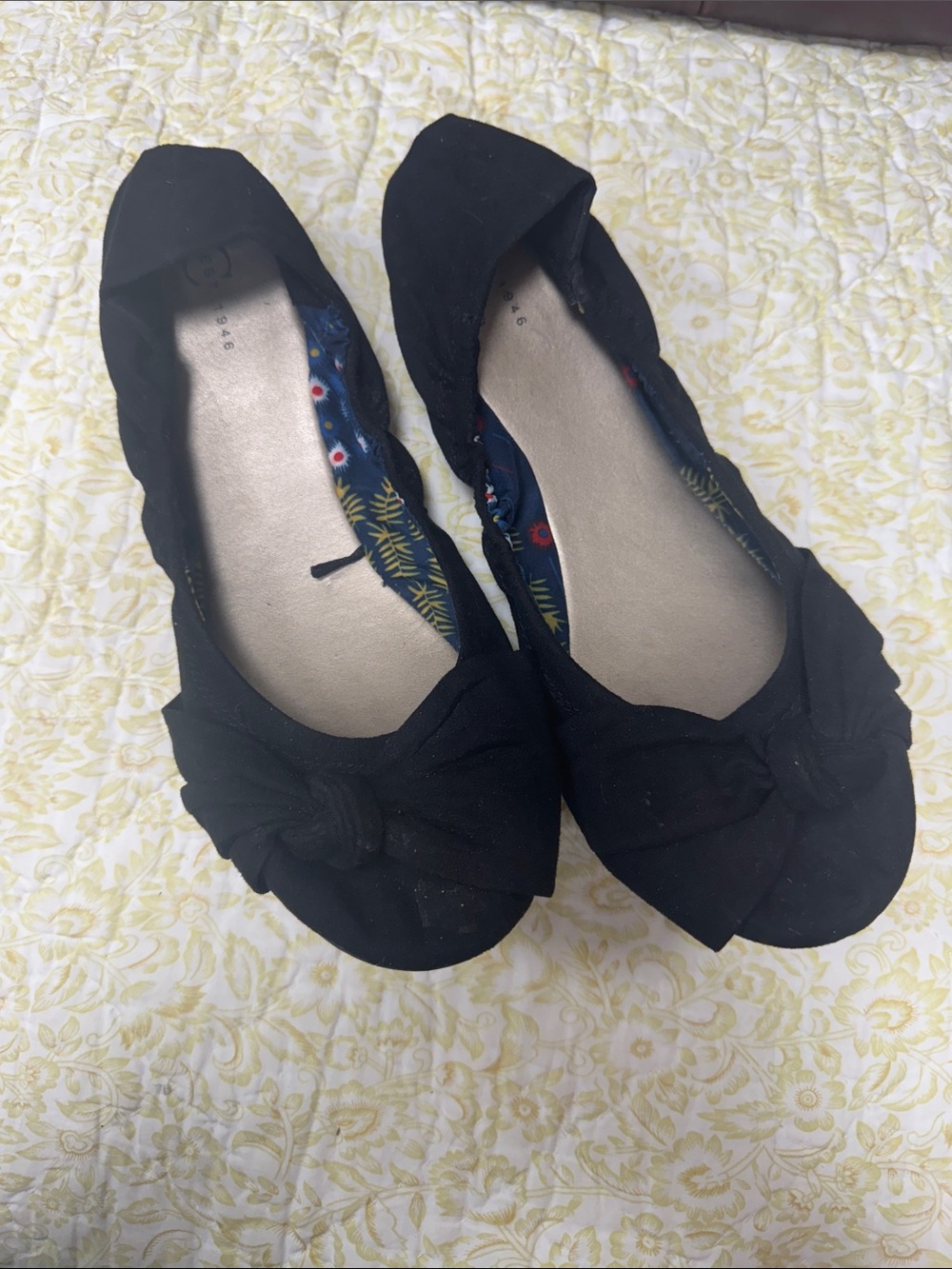 Cato Black Knot-Front Ballet Flats